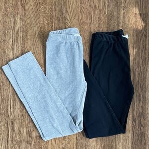 Hanna Andersson Gray Black and Gray Leggings